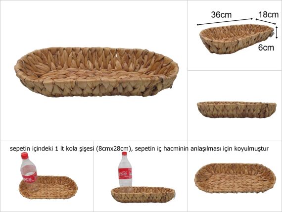 sd28057 dekoratif no2 oval dar uzun hasır sepet - 1