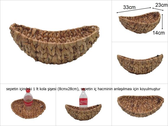 sd29255 dekoratif gondol no3 hasır sepet - 1
