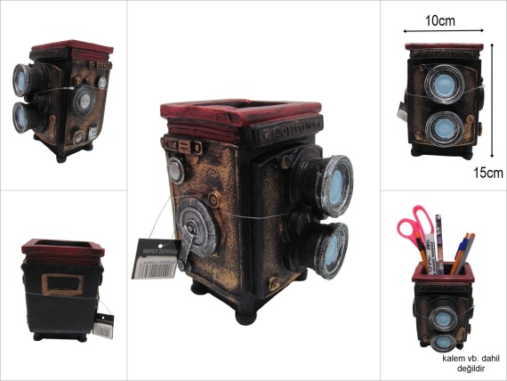 sd44870 dekoratif polyester kamera kalemlik - 1