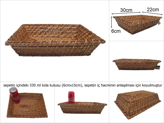 sd45498 dikdörtgen rattan sepet - 1