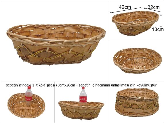 sd47279 bal rengi oval hasır sepet - 1