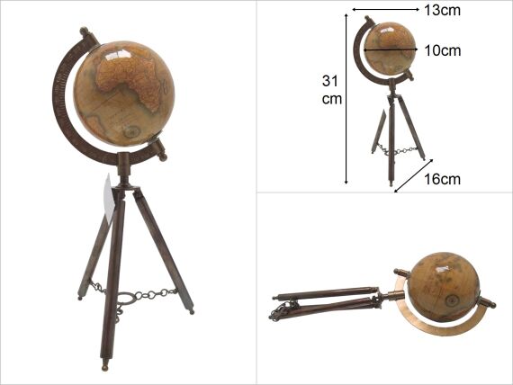 sd47998 dekoratif metal ayaklı dünya küre - 1