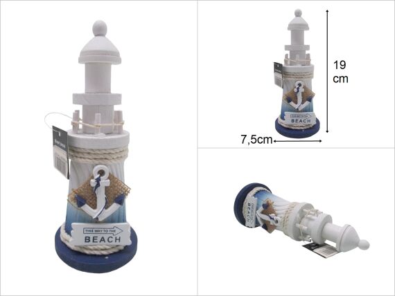 sd48363 dekoratif ahşap deniz feneri - 1