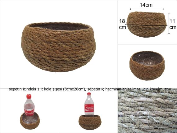 sd48438 dekoratif no1 tombul hasır sepet - 1