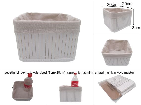 sd48464 dekoratif katlanır düzenleyici bambu sepet - 1