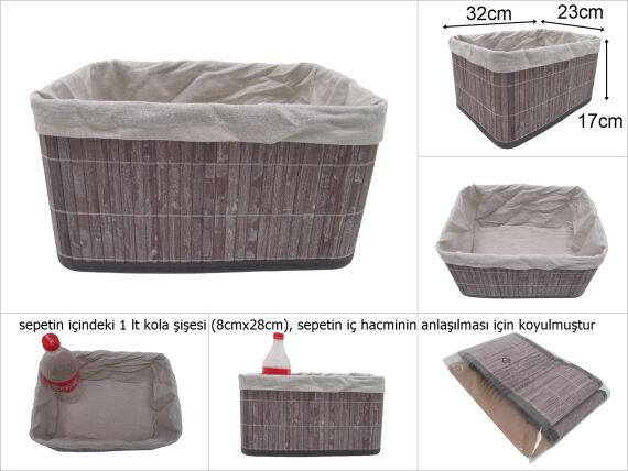 sd48466 dekoratif katlanır düzenleyici bambu sepet - 1