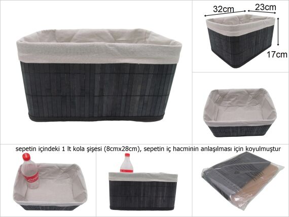 sd48467 dekoratif katlanır düzenleyici bambu sepet - 1