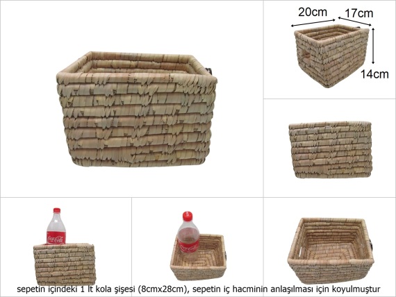 sd49672 dekoratif no1 hurma lifi hasır sepet - 1