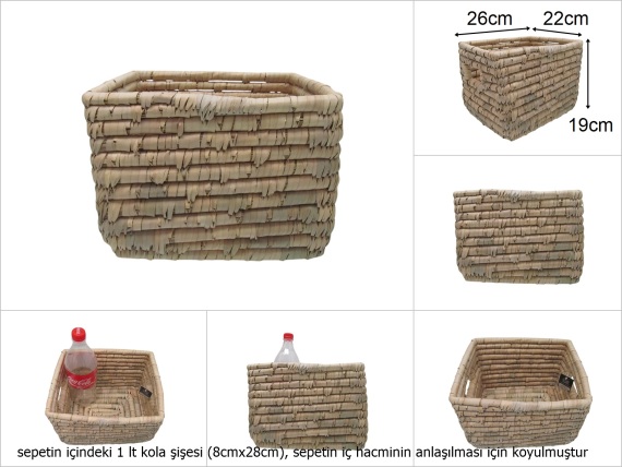 sd49673 dekoratif no2 hurma lifi hasır sepet - 1