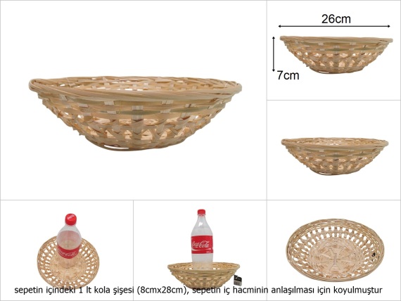 sd49750 yuvarlak dantelli bambu sepet - 1