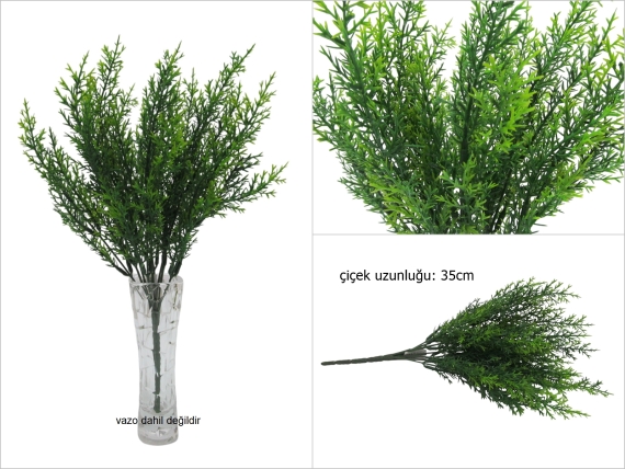 sd49873 dekoratif plastik yapay limoni çam dalı servi - 1