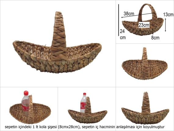 sd49955 dekoratif üstten saplı no2 gondol sepet - 1