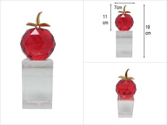 sd49972 dekoratif kristal kaideli no3 renkli elma - 1