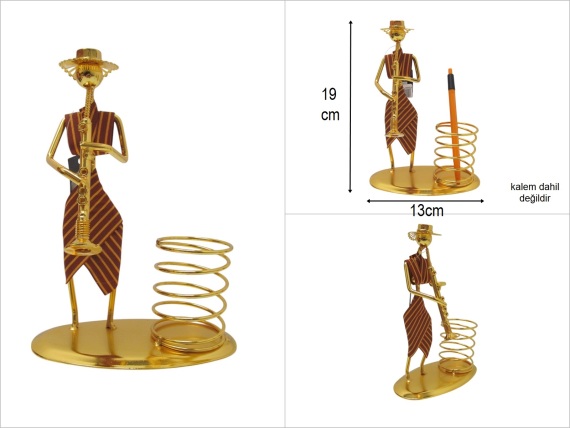 sd50097 dekoratif metal kalemlik biblo - 1